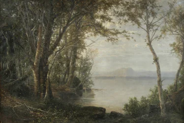 Katahdin-vuori, maisema järven ja vuoren kanssa