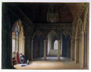 The Knights Departure (akvarelli)
