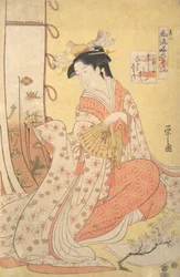 Ono no Komachi: Number Two Sono ni, sarjasta Tyylikkäät parodiat kuuden runollisen ..., 1790-luku.