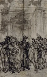 Tutkimus Jean François Marmontelin "Contes Moraux" -teoksen vinjettiä varten.
