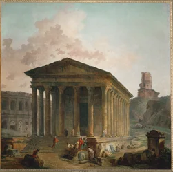 La maison carree a Nimes (öljy kankaalle)