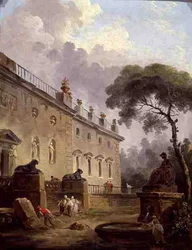Villa Madaman terassi (öljy paneelille)