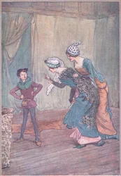 "Sinä pikku Jack-A-Lent, oletko ollut uskollinen meille?", esimerkki teoksesta "The Merry Wives of Windsor"