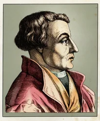 saksalaisen uskonpuhdistaja-teologi Martin BUCERin (1491-1551) muotokuva.