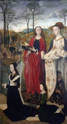 Portinarin alttaritaulu: Paimenten palvonta, sisäosan yksityiskohta - Öljy puulle