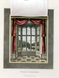 Window at Barningham (After) julkaisusta "Fragments on the Theory and Practice of Landscape Gardening", pub. 1816 (väri litho) (katso myös 103904)