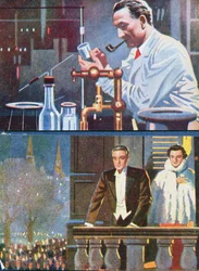 Albert von Szent-Gyorgyi (1893-96) laboratoriossa ja juhlii Nobel-palkintoaan vuonna 1937