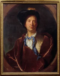 Portrait of Bernard Le Bouyer (Le Bovier) de Fontenelle (1657-1757), ranskalainen kirjailija Hyacinthe Rigaudin (1659-1743) maalaus 1713 Su. 0,79 x 0,63 m Montpellier, Fabre Museum - Bernard Le Bouyerin (Le Bovier) de Fontenellen (1657-1757), ranskalaisen 