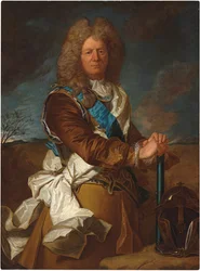 Muotokuva Sebastien Le Prestrestä, Marquis de Vaubanista, Ranskan marsalkasta, yllään Saint Espritin ritarikunta