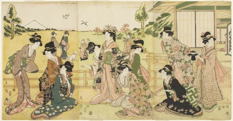Hawking Party, 1807 (värillinen puupainatus)