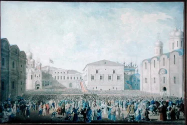 Aleksanteri I:n (1777-1825) suuri vastaanotto Kremlissä 15. elokuuta 1816