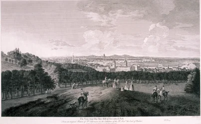 Näkymä Greenwich Parkista, Lontoosta, c1774