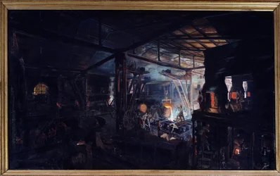 Valurauta upokas. Francois Bonhommen maalaus (1809 - 1881)