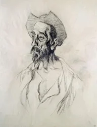 Don Quijote / I. Zuloaga / Piirustus 1927