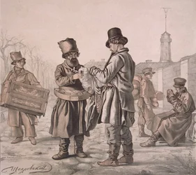 Street Sbiten -myyjä sarjasta Nämä ovat ihmisiämme, 1842