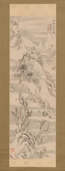 Talvinen maisema, Guo Zhongshun tyyliin, 1700-luvun lopulla.