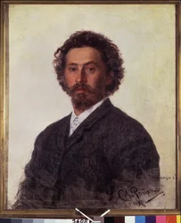 Omakuva. Ilja Jefimovitš Repinin (Ilia Repin) (1844-1930) maalaus öljy kankaalle
