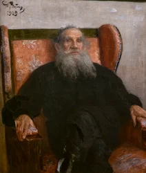 LEON TOLSTOI VAANPUNKISESSA NOJATUOLISSA