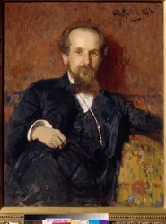 Taiteilijan muotokuva Pavel Petrovich Chistyakov (Tchistiakov) (1832-1919) (Taiteilija P. P. Chistyakovin muotokuva). Peintre de Ilja Jefimovitš Repin (Ilia Repine) (1844-1930), huile sur toile