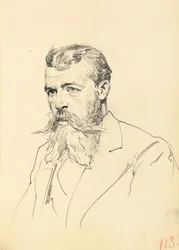 Muotokuva miehestä, jolla on viikset ja parta, c. 1872-1875