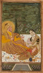Ali Adil Shah II Bijapurista naisen kanssa