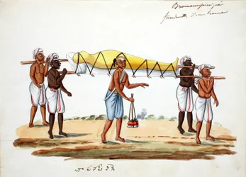 Brahmanin hautajaiskulkue (wc paperilla)