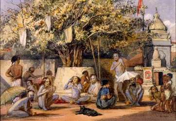 Byragis, hindujen uskonnolliset petturit valmistautuvat festivaaleille, Beach Candy, Bombay