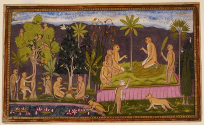 Dadhimukha ilmoittaa Sugrīvalle Madhuvana-tapahtumasta ja välittää tämän pyynnön tavata Hanumān ja Aṅgada.