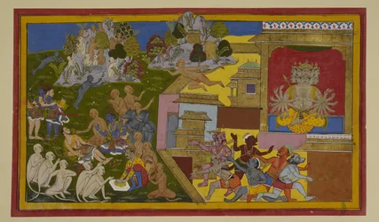 Hanumān saapuu parantavan yrtin kanssa; Lakṣmaṇa toipuu ja vannoo voittavansa Rāvaṇan.