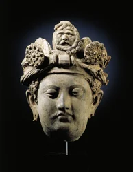 Gandharan bodhisattvan pää