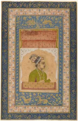 Pienoismuotokuva Dara Shikohista, n. 1640 (guassi paperille kiinnitettynä albumilehteen)