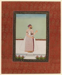 Munir al-Mulk Bahadur, 1875-1900 (läpinäkymätön wc ja kultaa paperilla)