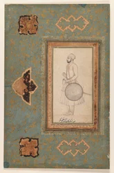 Kuka Azam Shahin muotokuva, n. 1640 (muste paperille)