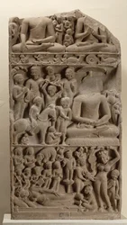 Kohtauksia Buddhan elämästä, Sarnath, Uttar Pradesh