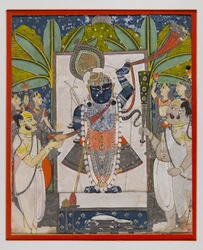 Sri Nathaji, n. 1775 (läpinäkymätön wc, kultaa ja hopeaa paperilla)