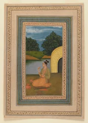 Yogini maisemassa, n. 1760 (wc paperilla) (recto of 375848)