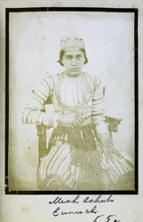 [Muotokuva] Meah Sahub, Eunuch, n. 1856-1857 (m/w valokuva)
