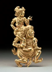 Sutasoma ja Kalmasapada (repousse kulta)
