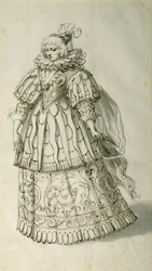 Masquer, n. 1638 (kynä ja muste paperille)