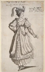 Kuningatar Zenobia, n. 1609 (kynä ja muste paperille)