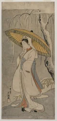 Segawa Kikunojo II Heron Maidenina (sarjasta Ichimura Theatre)