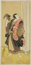 Näyttelijä Ichimura Uzaemon IX Seigenina näytelmässä Ise-goyomi Daido Ninen, esitettiin Ichimura-teatterissa syksyllä 1768