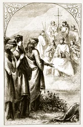Mary Cusackin (1829-1899) The Trias Thaumaturga eli Irlannin kolme ihmetekevää pyhää kirjasta Vision of papiston synodista, julkaistu noin 1890-luvulla