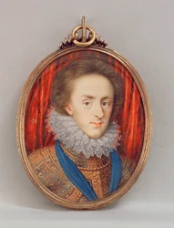 Henryn, Walesin prinssin (1594-1612) muotokuva n. 1610 (wc vellum)