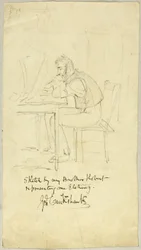 George Cruikshank tekemässä etsausta