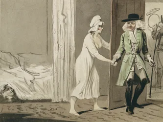 Aisankannattaja lähtee metsästämään, n. 1800