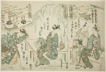 Nautitaan iltaviileydestä Ryogokussa - Kolmen setti (Ryogoku suzumi sanpukutsui)