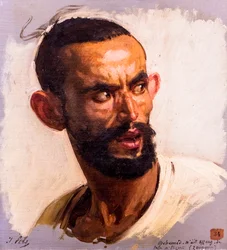 Kabyle-pää, noin 1861 (öljy kankaalle)
