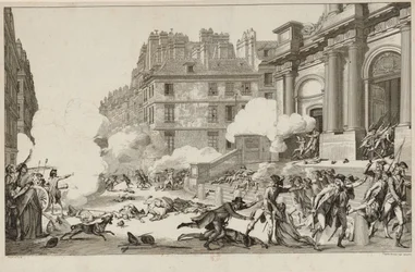 13 Vendémiaire. Napoleon Bonaparten kuninkaallisten kapinan tukahduttaminen ... Pariisissa, 1797.