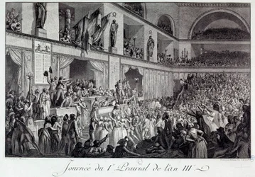 Ranskan vallankumous: Kansan kapinan päivä nälkää vastaan vuoden III ensimmäisessä preeriassa (20.5.1795): Väestö hyökkäsi konventin alueelle ja murhasi varatoimituksesta vastaavan Jean Bertrand Feraud